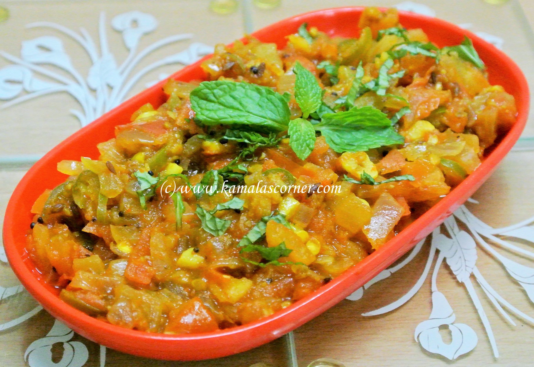 Tomato Onion Curry Kamala's Corner