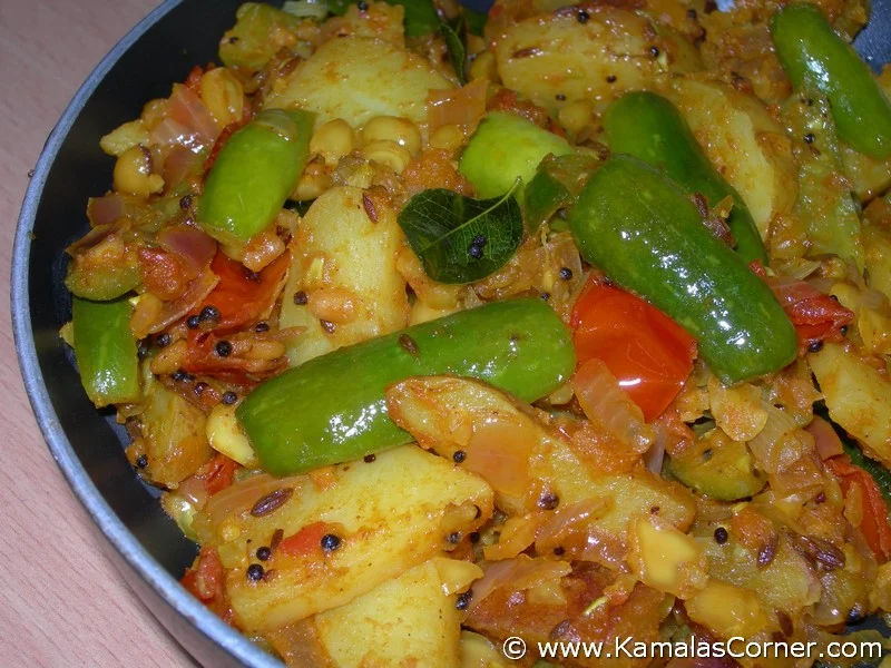 Kovakkai Potato Stir Fry