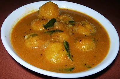 Lentil Ball Sambar (Paruppu Urundai Kuzhambu)