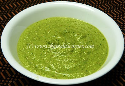 Coriander Leaves Chutney with Dal