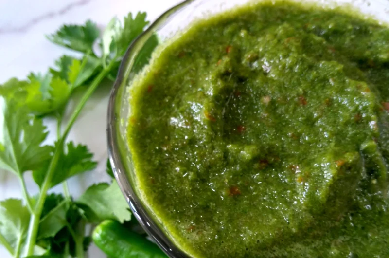 Coriander Leaves Chutney for Bajji