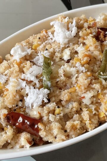 wheat raw usili upma